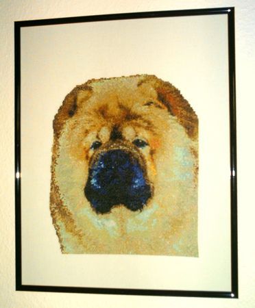 Chow-Chow Chow Chow gestickt nach Fotovorlage