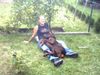 Dobermann Foto: Fußball spielen ist echt anstrengend (ID 18105) Dobermann Hund