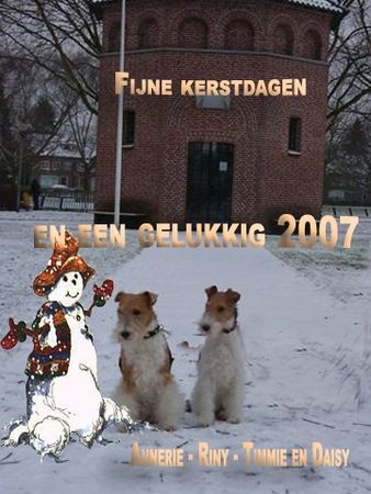 Foxterrier Drahthaar Hunde Foto 35775 Foxterrier Drahthaar Frohe weihnachten und ein gluckliches neues jahr wunschen euch allen TIMMIE UND DAISY .