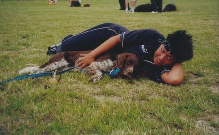 Kleiner Münsterländer Hunde Foto 1822 Kleiner Münsterländer Kira und ich sind ein super Team