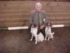 Kleiner Münsterländer Foto: fjurdy (*28-9-2001) met zuster Elmo met fokker Pouwels (ID 2276) Kleiner Münsterländer Hund