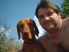 Kurzhaariger Ungarischer Vorstehhund Foto: ares und papa beim schwimmen (ID 13826) Kurzhaariger Ungarischer Vorstehhund Hund