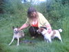Parson-Russell-Terrier Foto: Boomer und Chérie mit Frauchen Renate (ID 42526) Parson-Russell-Terrier Hund