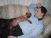 Rhodesian Ridgeback Foto: nickerchen mit herrchen (ID 19513) Rhodesian Ridgeback Hund
