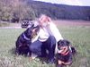 Rottweiler Foto: Baghira und Dana mit Frauchen (ID 13400) Rottweiler Hund