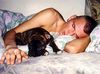 Staffordshire Bullterrier Foto: schon wach aber zu faul aufzustehen (ID 8735) Staffordshire Bullterrier Hund