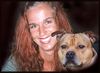 Staffordshire Bullterrier Foto: Frauchen Sabine mit Staffbull -Macho (ID 14267) Staffordshire Bullterrier Hund