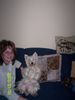 West Highland White Terrier Foto: Bonny auf dem Sofa (ID 19050) West Highland White Terrier Hund