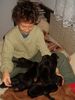 Whippet Foto: Peti mit Whippet Welpen (Tancreve of Gasfirst & Merlene Ottey Greengrocer) (ID 15600) Whippet Hund